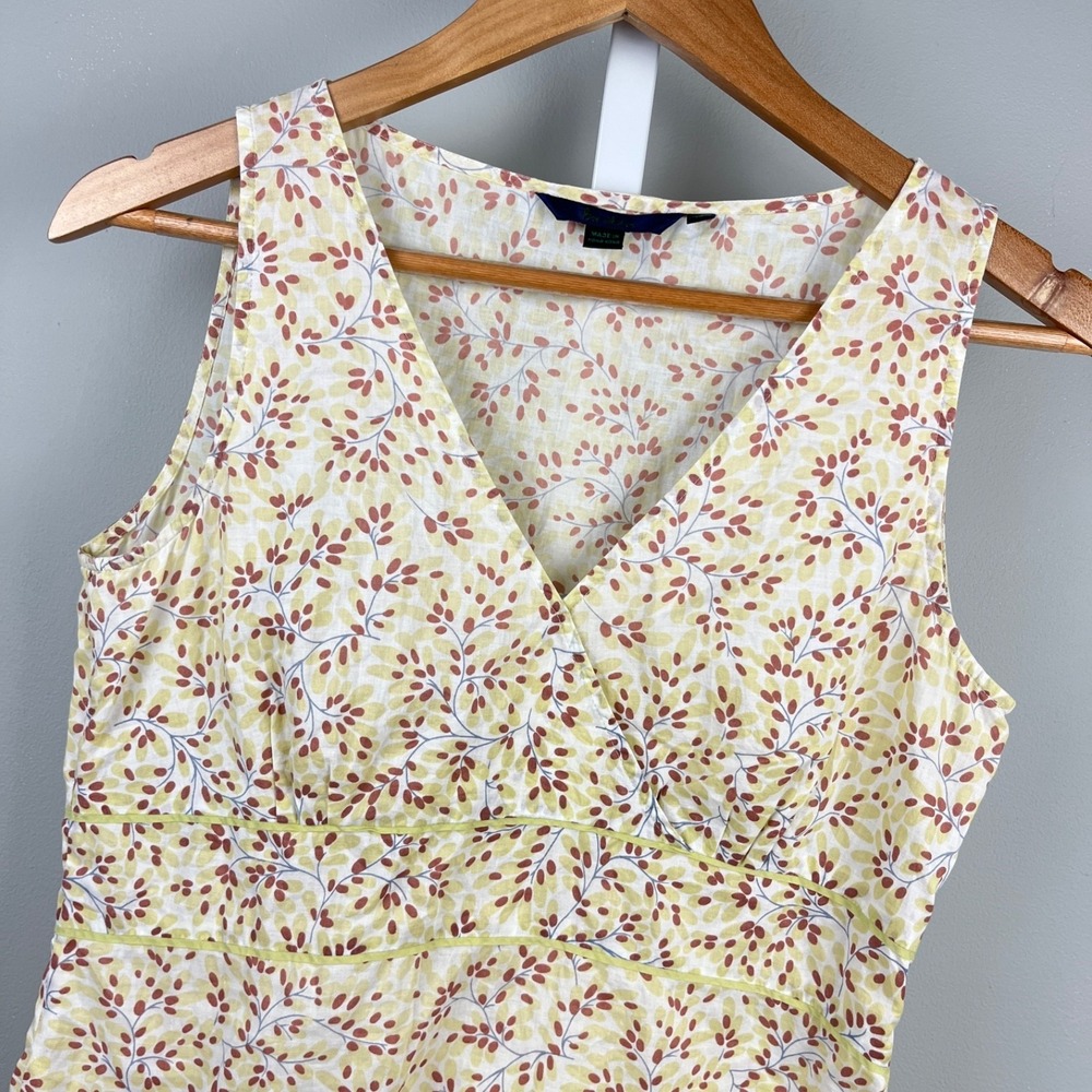 Boden‎ Babydoll Tank Top Womens 8 Floral Print Vintage Y2K Cotton